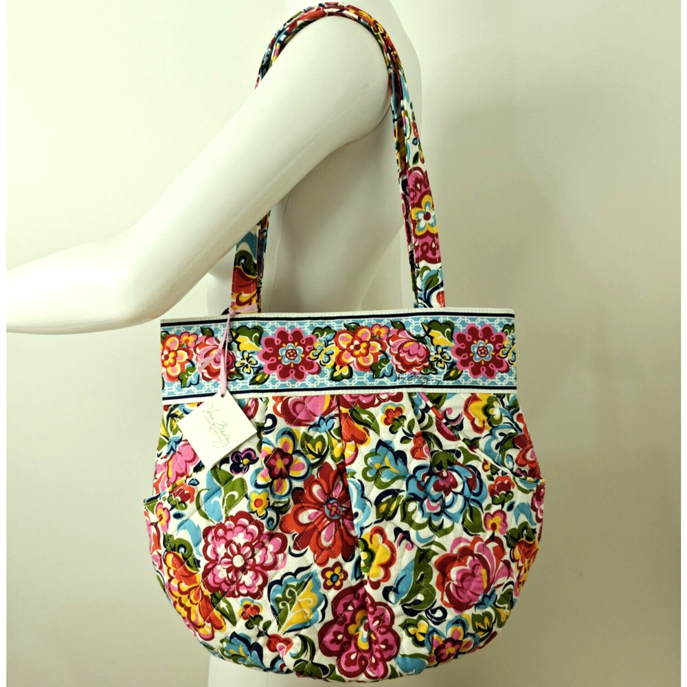 Vera Bradley Morgan Shoulder Tote Bag in Hope Garden Pattern Colorful Floral NWT - Picture 2 of 8